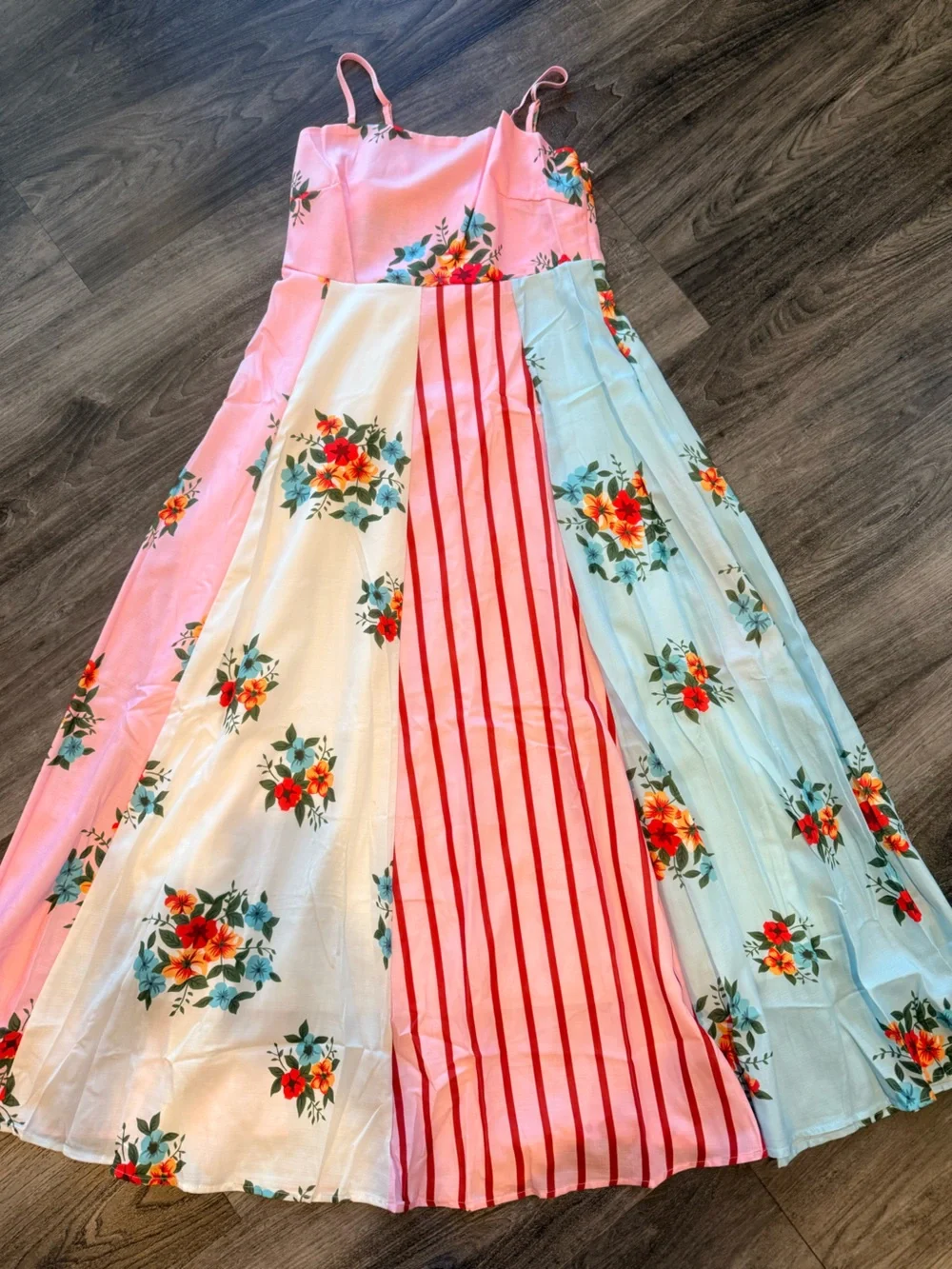 Sax Fifth Avenue Sunday Up Floral Striped Maxi $600